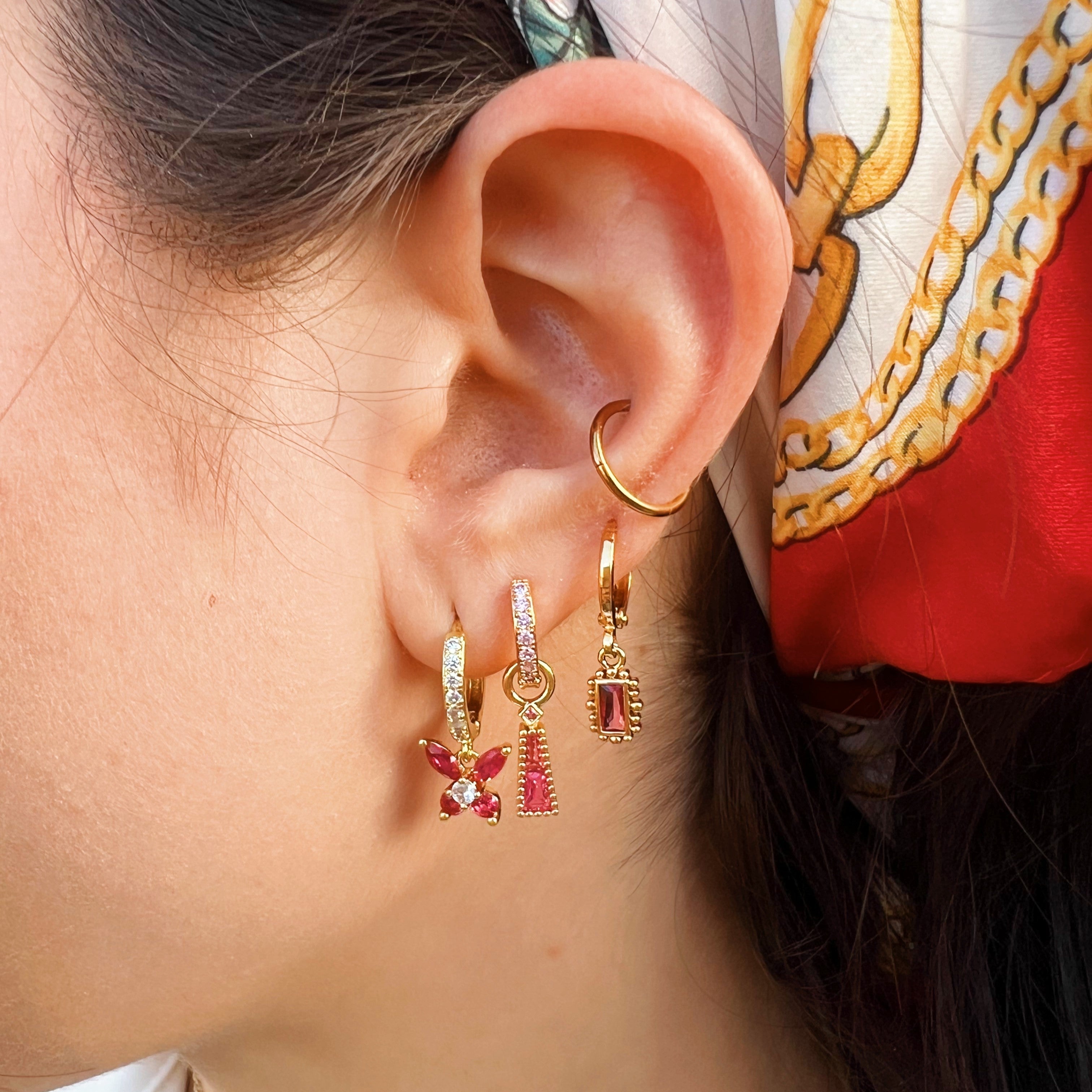 Earrings fiorenza pink