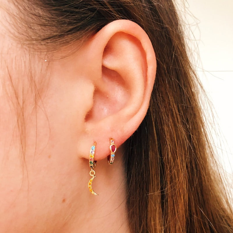 Earrings holly rainbow
