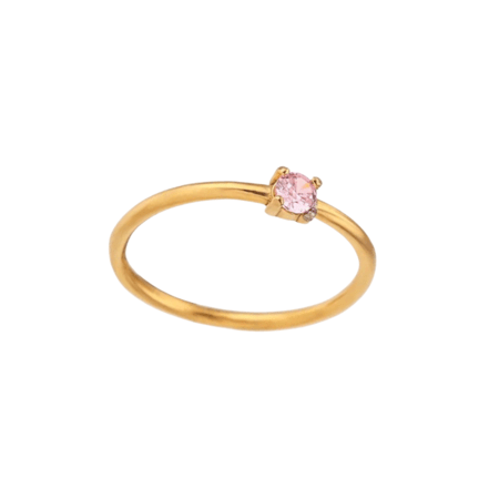 Ring sparkling cube pink
