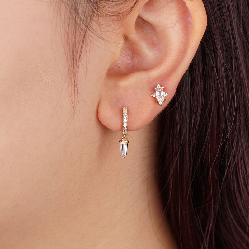 Earrings stella white