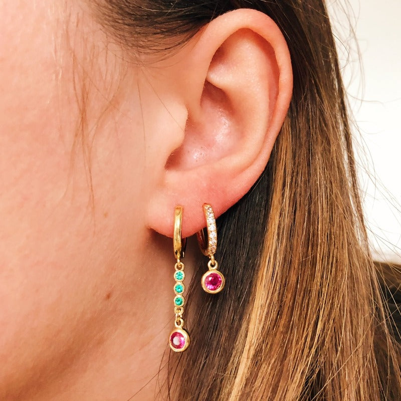 Earrings theona fuchsia