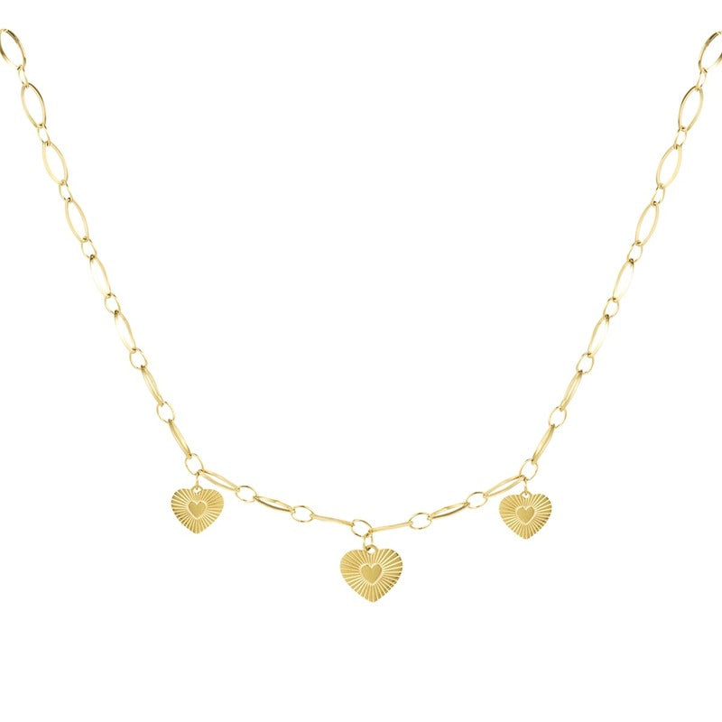 Necklace triple hearts
