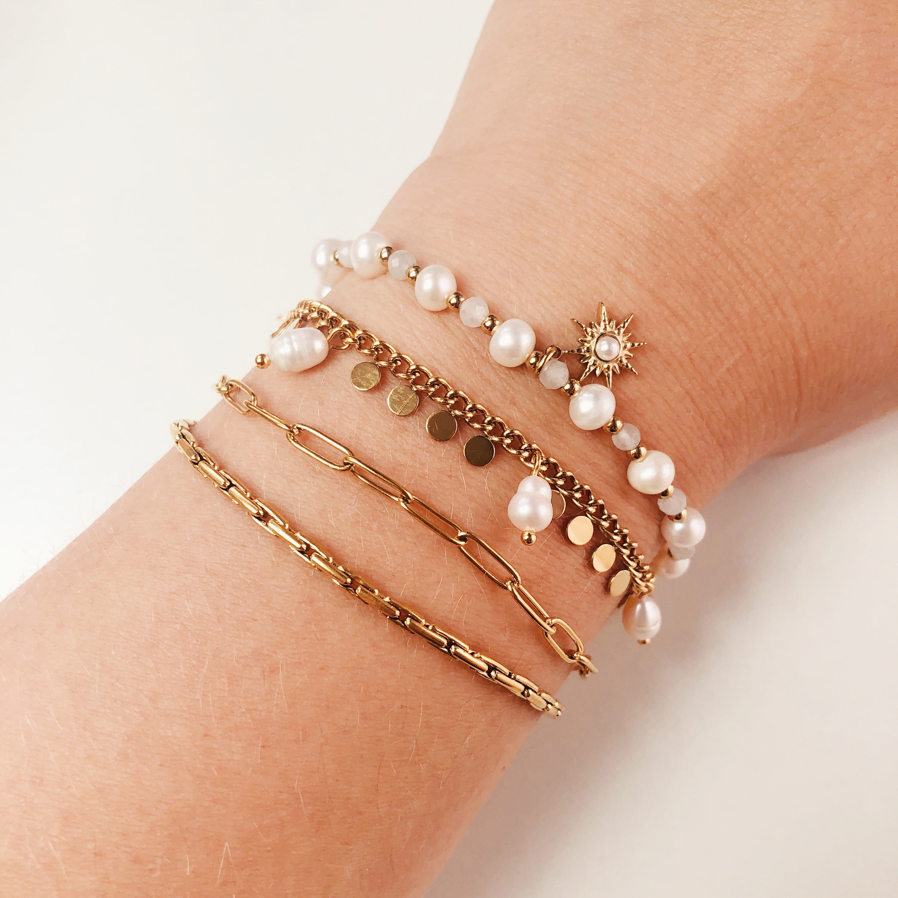 Armband pearls & star - lillyrose