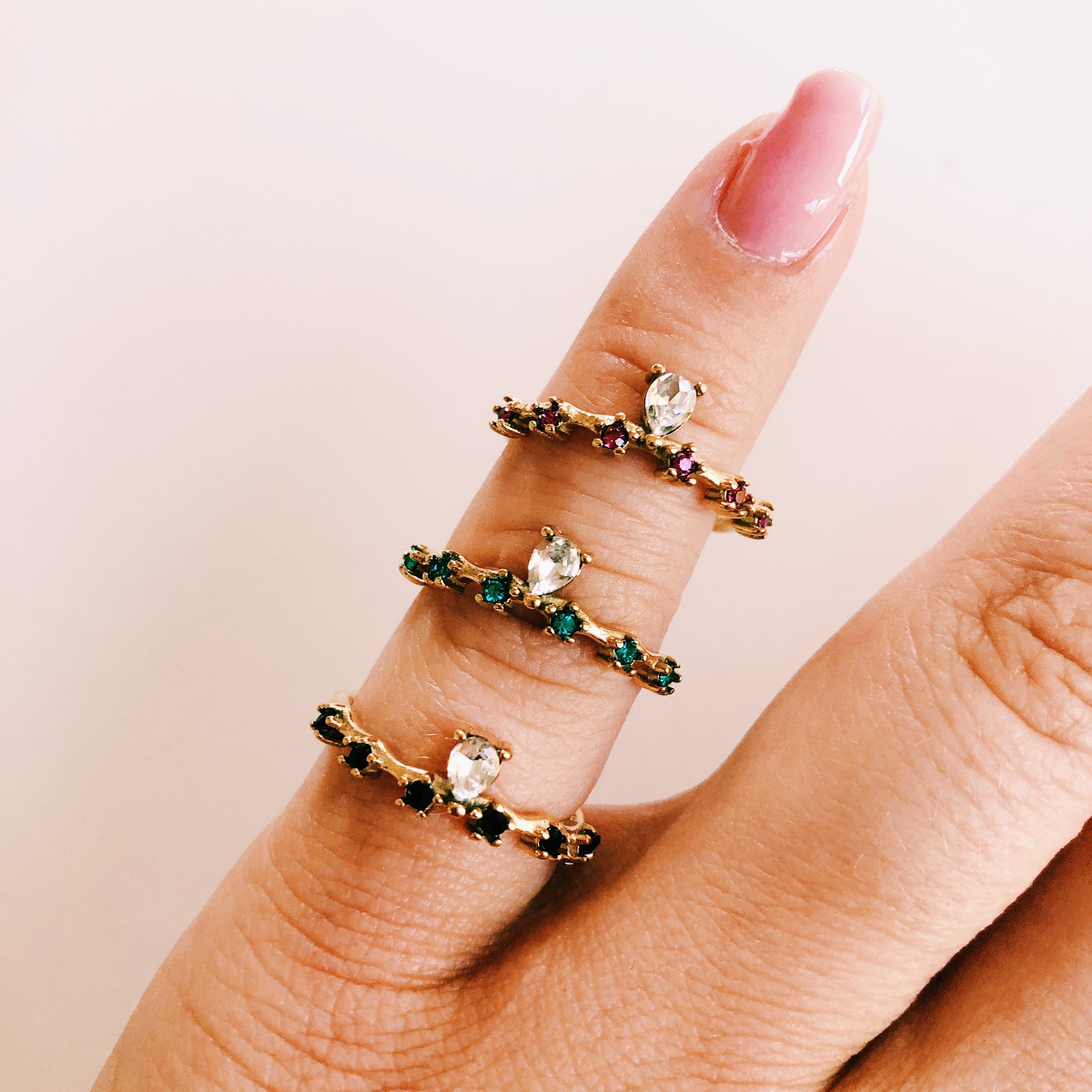 Ring outstanding diamond groen - lillyrose