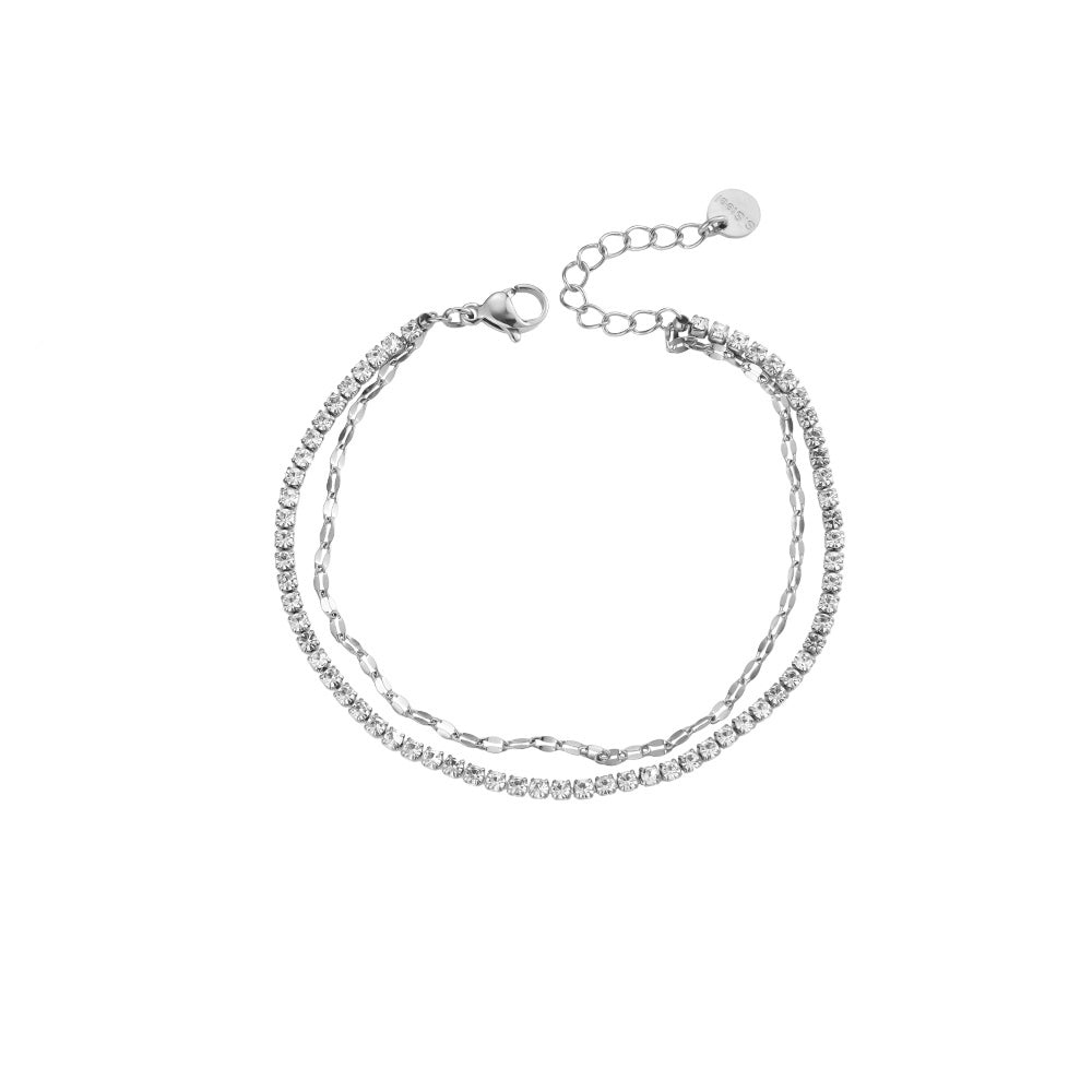 Armband sparkling double chain