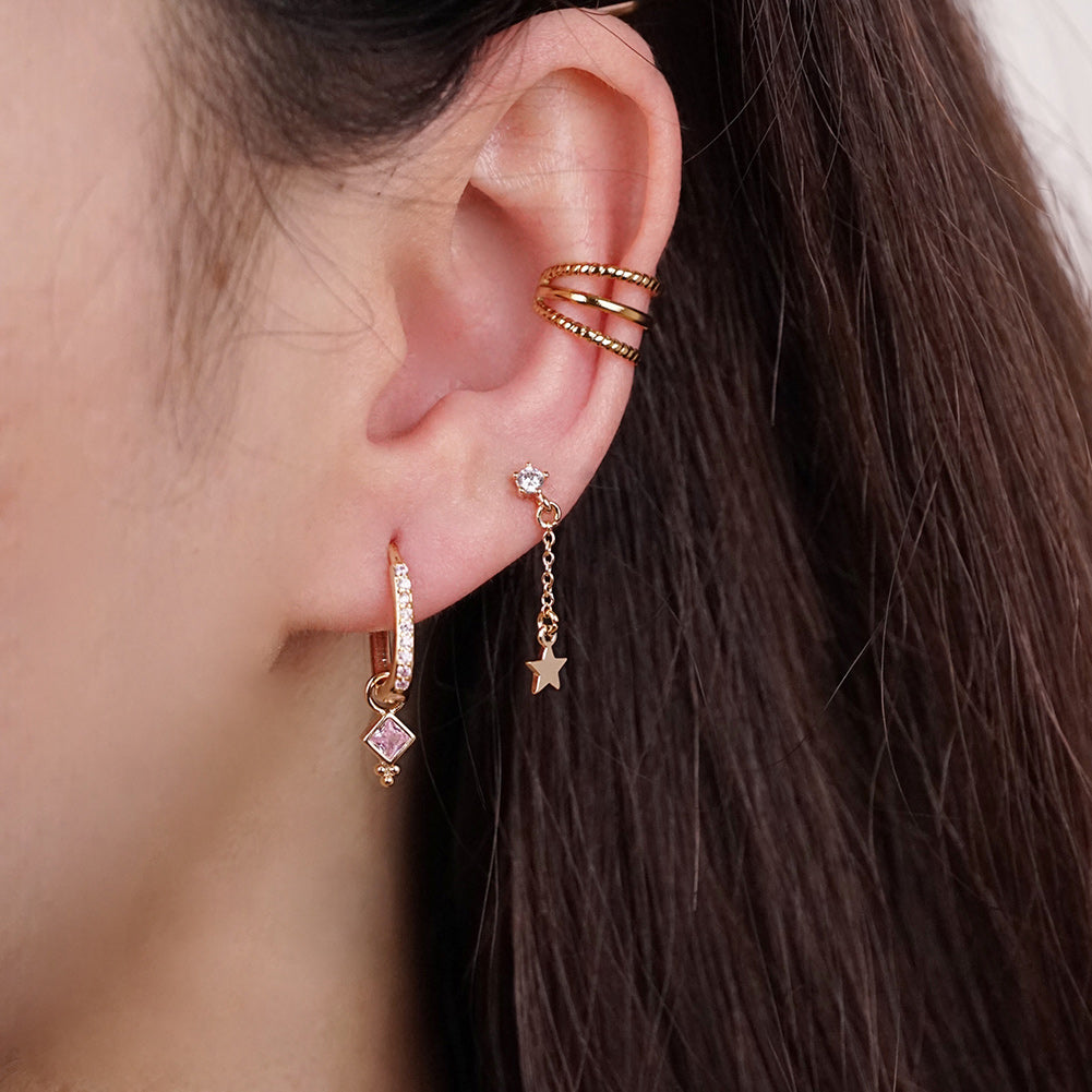 Earrings yara pink